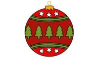 Como desenhar uma bola de enfeite de Natal