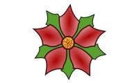 Como desenhar uma poinsétia