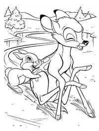 Bambi e Tambor no gelo