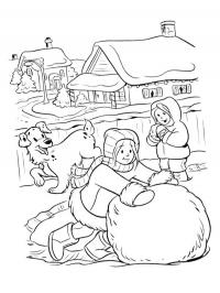 Rolando uma bola de neve