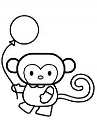Macaco com balão