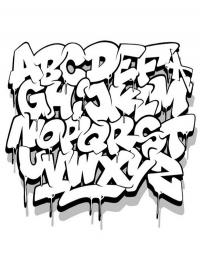 Alfabeto em grafite
