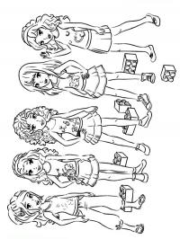 Andrea, Emma, Mia, Olivia e Stephanie (Lego Friends)