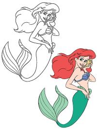 Colorindo Ariel
