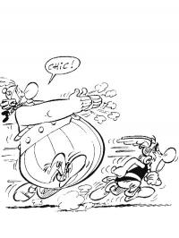 Asterix e Obelix correndo