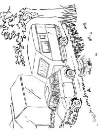 Carro e trailer