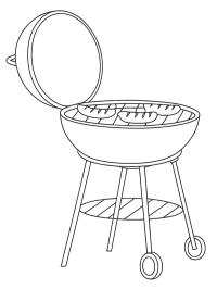 Carne na churrasqueira