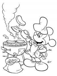 Churrasco com Mickey Mouse