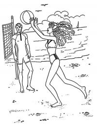 Barbie e Ken na praia