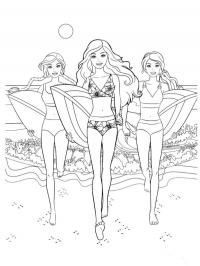 Barbie praticando windsurfe