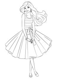 Barbie com um vestido bonito