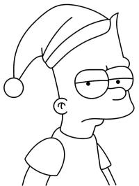 Bart Simpson com gorro de Natal