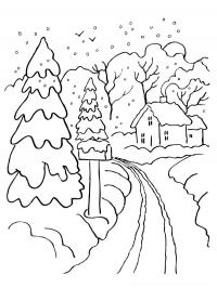 Rua coberta de neve