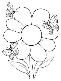 Flor com borboletas