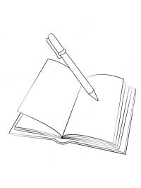 Livro e caneta