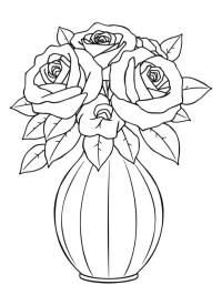 Buquê de rosas em um vaso