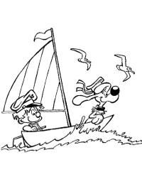 Billy e Buddy velejando