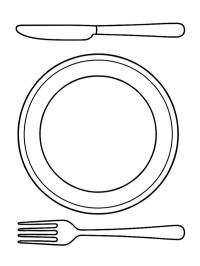Prato e talheres