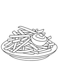 Prato com batatas fritas