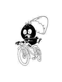 Calimero na bicicleta