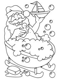 Papai Noel no banho