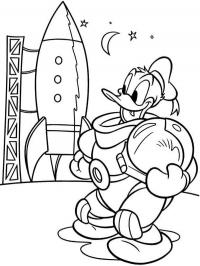 Donald Duck vai para o espaço