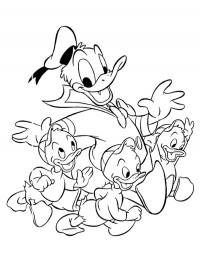 Pato Donald com Huguinho, Zezinho e Luisinho