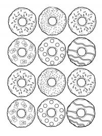 Donuts com chocolate e granulado