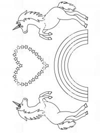 Unicórnios com arco-íris