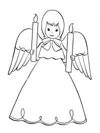 Anjo com velas