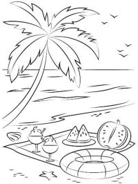 Comendo à beira-mar