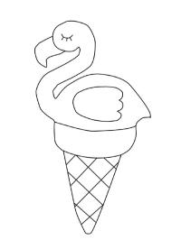 Sorvete de flamingo