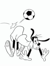Pateta jogando futebol
