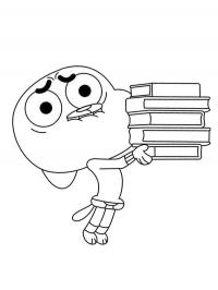 Gumball com livros
