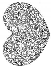 Mandala de coração para adultos