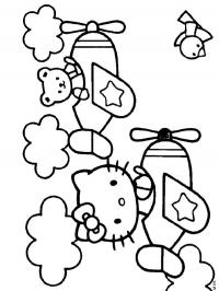 Hello Kitty em um avião