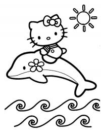 Hello Kitty em um golfinho