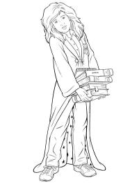 Hermione Granger com livros