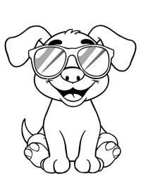 Cachorro de óculos escuros