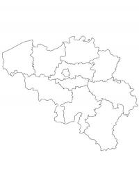 Mapa da Bélgica