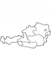 Mapa da Áustria