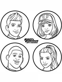 Rostos dos personagens de Velozes e Furiosos