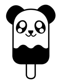 Sorvete de Panda Kawaii