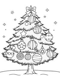 Bolas de Natal na árvore de Natal