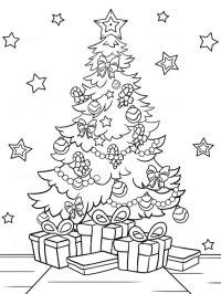 Árvore de Natal com presentes