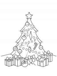 Árvore de Natal com presentes