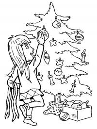 Decorando a árvore de Natal