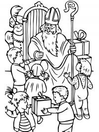 Crianças com Papai Noel