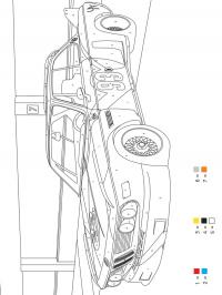 BMW para colorir por número