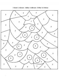 Colorir árvore de Natal por número